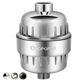 HOPOPRO 18-stage shower filter with universal 1/2 inch thread improves skin and hair