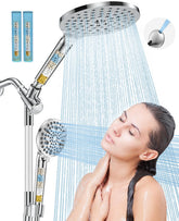HOPOPRO dual filtered shower heads rainfall focus for smoother skin