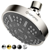 HOPOPRO upgraded showerhead front view with 9 settings for customization.