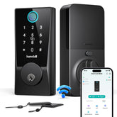 Hornbill WiFi Smart Lock front-door installation shows keyless entry setup.