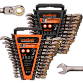 HORUSDY 24-piece flex-head wrench set shown in the organizer for quick access