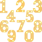 Hortsun decorative LED numbers collection 0-9 glow softly for versatile home decor