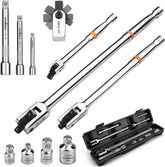 HORUSDY 10-piece dual-drive breaker bar set in a durable case for quick on-site torque
