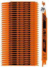 HORUSDY 30-pack 9-inch blades organized in a sturdy case for quick wood cutting jobs