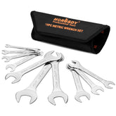 HORUSDY thin wrench set with rolling bag for easy organization.