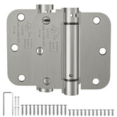 HOSOM self-closing hinge in brushed nickel for interior doors.