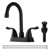 HOTIS HOME matte black 4-inch centerset faucet with durable construction