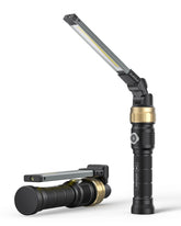 HOTLIGH Rechargeable work light, foldable and compact for easy transport and quick setup.