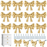Hotop bow knot knob in brushed gold enhances dresser style and grip