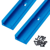HOTTARGET 36-inch blue T-Track with double-cut profile for precise alignment