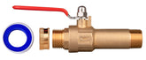 House Mods HMP012 straight spout drain valve shown for quick water heater drainage.