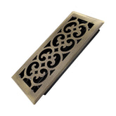 Howeall Charlotte design floor register front view showing elegant finish and airflow direction