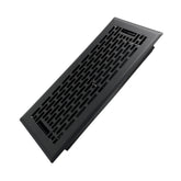 Howeall heavy-duty floor register in matte black, 4x10, built to withstand heavy foot traffic.