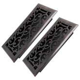 Howeall Savannah floor register front view with durable finish and decorative appeal.