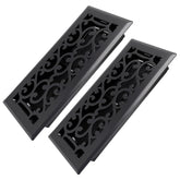 Howeall Savannah design floor register front view shows stylish steel cover