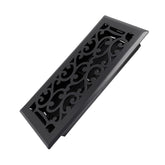 Howeall Savannah floor register matte black front view showing durable build
