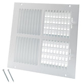 Howeall vent cover with 10x10 duct opening enables clean, flush wall installation.