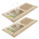 Howeall white oak register 4x10 front view for flush hardwood installation