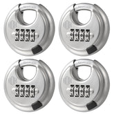 HOX 4-digit disc padlock secures gates and sheds with keyless convenience.