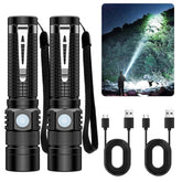Hoxida Pocket EDC Flashlight with zoom beam for wide to narrow illumination.