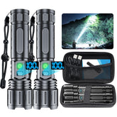 Hoxida tactical flashlight with 1500ft beam for outdoor visibility