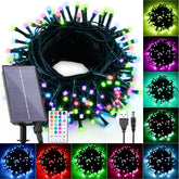 Hozplex solar string lights outdoor 40ft illuminate patios with vibrant LEDs