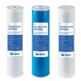HQUA PP sediment cartridge for WF3 improves water clarity by reducing particulates.