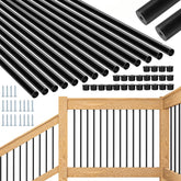 HTWAVE 101 Pack 26in round balusters for railing, durable aluminum, rust resistant.