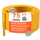 HUANCHAIN 75ft extension cord with 14/3 gauge for heavy-duty outdoor use