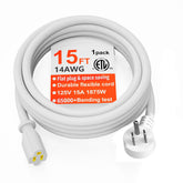 HUANCHAIN flat plug extension cord 15ft enabling space-saving wall setup and tidy arrangement.