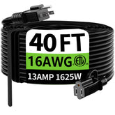 HUANCHAIN indoor-outdoor extension cord 40ft for versatile wiring outdoors