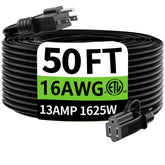 HUANCHAIN outdoor extension cord 50 ft in use outdoors powering equipment safely.