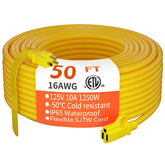 HUANCHAIN outdoor extension cord yellow plug for high visibility and safety