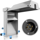 HUBRV pre drilled generator inlet box with L14-30P for easy outdoor setup