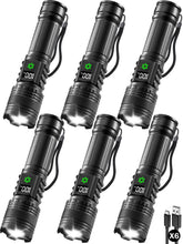 Huccbs 6Pack rechargeable flashlights with beam focus for reliable night illumination.