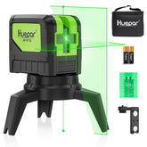 Huepar 9211G cross-line laser with plumb dots for quick, accurate alignment