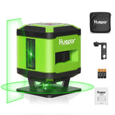 Huepar FL360G floor laser shows ultra-low line for precise tile layout.