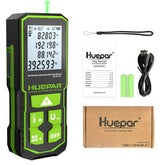 Huepar green-beam measure for daylight visibility and quick targeting.
