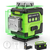 Huepar laser level 360 top view showing compact design for site setup