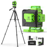 Huepar laser level 4x360 coverage for precise tiling and alignment.