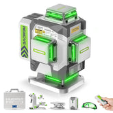 Huepar Pro laser level with self-leveling feature enables fast, level setup on any surface.