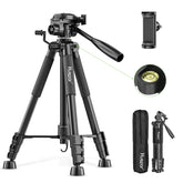 Huepar tripod extendable height for precise setups on uneven surfaces.