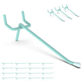 HUHOLE blue pegboard hook 4-inch with protective tips for tidy workshops.