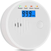 HuiDeonne carbon monoxide detector front view with clear indicators for home safety monitoring