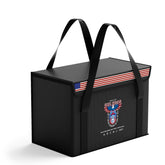 HulkGoo LiFePO4 bag with reinforced circular handle for durable transport.