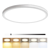 hunhun 16-inch dimmable LED flush mount ceiling light, bright 4800lm for living spaces