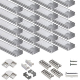 Hunhun U-shaped LED channel with milky diffuser for soft, even lighting