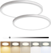 Hunhun two-pack 16-inch LED flush mount for bright living spaces