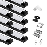 Hunhun U-Shape LED channel with milky cover for soft under-cabinet lighting