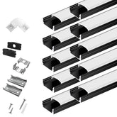 Hunhun U-shape LED channel with Milky diffuser for soft under-cabinet lighting.